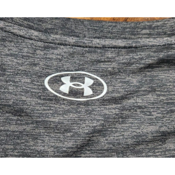 Under Armour Heat Gear Mens Shirt Loose Fit Gray Short Sleeve XL Logo Graphic - Picture 5 of 6
